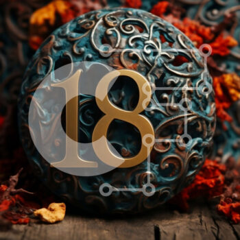 Intra Συλλεκτικό Ξύλινο Παζλ Plywood  4mm - Μοναδικό και ιδιότροπο μπλε αυγό με σκαλιστό αριθμό 18 Σε Ξύλινο Κουτί - Διαστάσεις Puzzle: 10x10 cm – 25 κομμάτια - Image 1