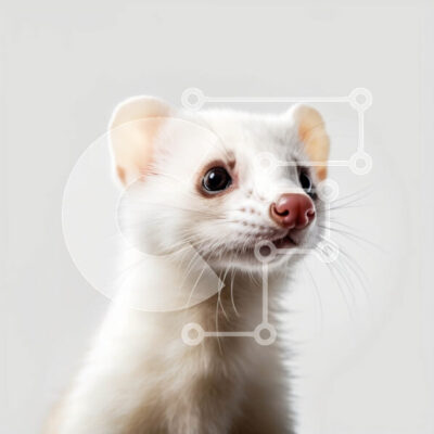 Intra Συλλεκτικό Ξύλινο Παζλ Plywood  4mm - Αξιολάτρευτη εικόνα ενός περίεργου κουνάβι που κοιτάζει κατευθείαν την κάμερα Σε Ξύλινο Κουτί - Διαστάσεις: 10x10 cm – 25 κομμάτια - Image 1