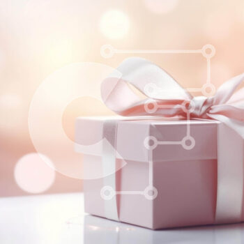 Intra Συλλεκτικό Ξύλινο Παζλ Plywood  4mm - Ροζ κουτί δώρου με λευκή κορδέλα σε διακοσμημένο τραπέζι Σε Ξύλινο Κουτί - Διαστάσεις Puzzle: 10x10 cm – 25 κομμάτια - Image 1