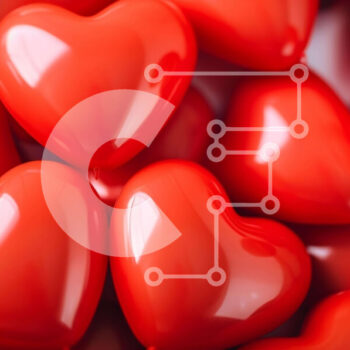 Intra Συλλεκτικό Ξύλινο Παζλ Plywood  4mm - Μπαλόνια σε σχήμα καρδιάς σε μια ρομαντική οθόνη Σε Ξύλινο Κουτί - Διαστάσεις Puzzle: 10x10 cm – 25 κομμάτια - Image 1