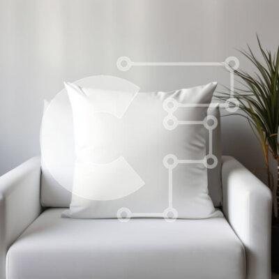 Intra Συλλεκτικό Ξύλινο Παζλ Plywood  4mm - Λευκό μαξιλάρι σε λευκή καρέκλα με παράθυρο με φυτό σε γλάστρα Σε Ξύλινο Κουτί - Διαστάσεις Puzzle: 10x10 cm – 25 κομμάτια - Image 1