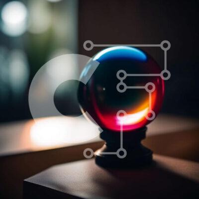 Intra Συλλεκτικό Ξύλινο Παζλ Plywood  4mm - Σαγηνευτική εικόνα μιας πολύχρωμης γυάλινης σφαίρας σε μια ξύλινη επιφάνεια Σε Ξύλινο Κουτί - Διαστάσεις Puzzle: 10x10 cm – 25 κομμάτια - Image 1