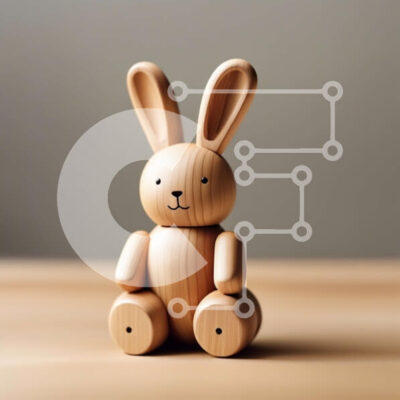 Intra Συλλεκτικό Ξύλινο Παζλ Plywood  4mm - Κλασικό ξύλινο παιχνίδι κουνελιού με λείο φινίρισμα Σε Ξύλινο Κουτί - Διαστάσεις: 10x10 cm – 25 κομμάτια - Image 1