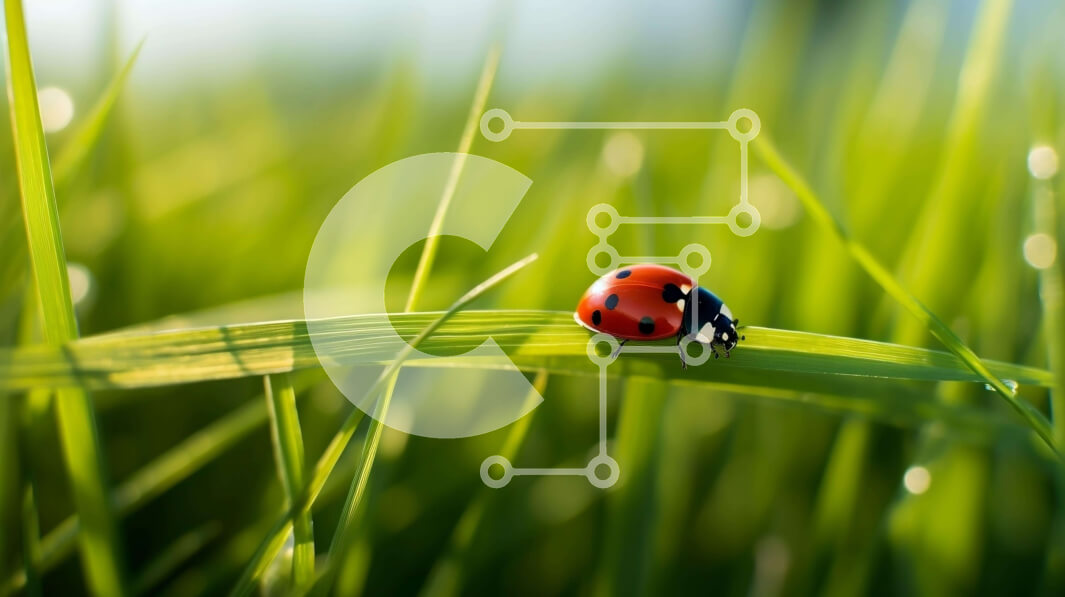 Intra Συλλεκτικό Ξύλινο Παζλ Plywood  4mm - Πασχαλίτσα στο πράσινο γρασίδι Σε Ξύλινο Κουτί - Διαστάσεις: 10x10 cm – 25 κομμάτια