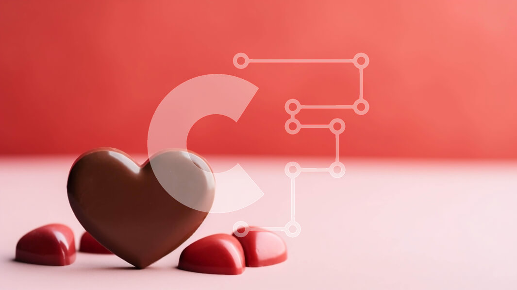 Intra Συλλεκτικό Ξύλινο Παζλ Plywood  4mm - Μπάρα σοκολάτας και καραμέλες σε σχήμα καρδιάς για την ημέρα του Αγίου Βαλεντίνου Σε Ξύλινο Κουτί - Διαστάσεις: 10x10 cm – 25 κομμάτια