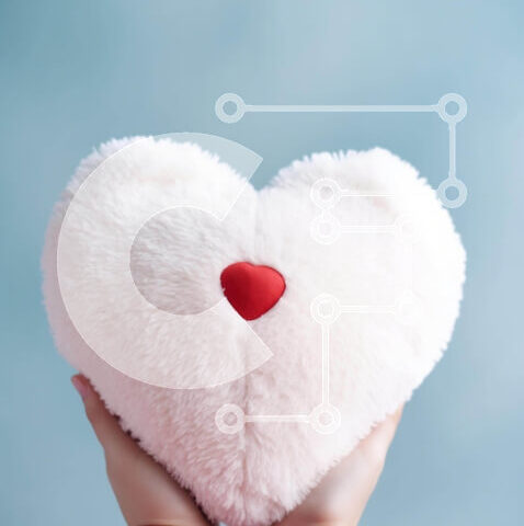 Intra Συλλεκτικό Ξύλινο Παζλ Plywood  4mm - Ζευγάρι που κρατά λούτρινο ζώο σε σχήμα καρδιάς για την ημέρα του Αγίου Βαλεντίνου Σε Ξύλινο Κουτί - Διαστάσεις Puzzle: 10x10 cm – 25 κομμάτια - Image 1