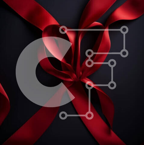 Intra Συλλεκτικό Ξύλινο Παζλ Plywood 4mm - Κόκκινη κορδέλα δεμένη σε σχήμα καρδιάς Σε Ξύλινο Κουτί - Διαστάσεις Puzzle: 10x10 cm – 25 κομμάτια - Image 1