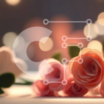 Intra Συλλεκτικό Ξύλινο Παζλ Plywood  4mm - Ροζ τριαντάφυλλα ρύθμιση με αφηρημένο φόντο Σε Ξύλινο Κουτί - Διαστάσεις Puzzle: 10x10 cm – 25 κομμάτια - Image 1