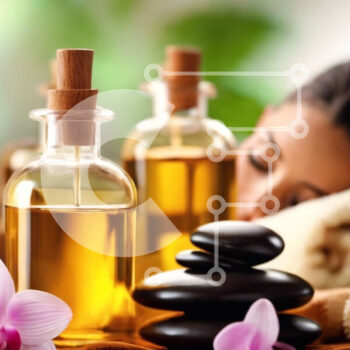 Intra Συλλεκτικό Ξύλινο Παζλ Plywood  4mm - Γυναίκα που απολαμβάνει μια θεραπεία σπα με πέτρες και αιθέρια έλαια Σε Ξύλινο Κουτί - Διαστάσεις Puzzle: 10x10 cm – 25 κομμάτια - Image 1