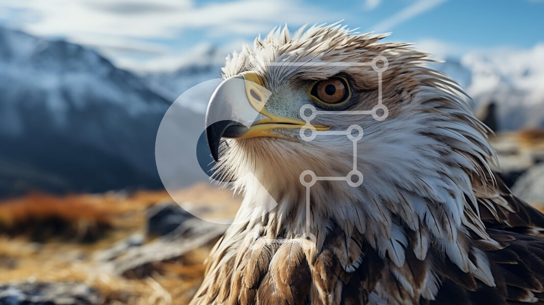 Intra Συλλεκτικό Ξύλινο Παζλ Plywood  4mm - Μεγαλοπρεπής αετός με φτερά ανοιχτά Σε Ξύλινο Κουτί - Διαστάσεις: 10x10 cm – 25 κομμάτια