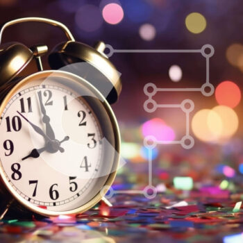 Intra Συλλεκτικό Ξύλινο Παζλ Plywood  4mm - Πολύχρωμο Ξυπνητήρι με φόντο κομφετί Σε Ξύλινο Κουτί - Διαστάσεις Puzzle: 10x10 cm – 25 κομμάτια - Image 1