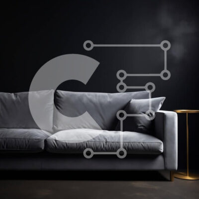 Intra Συλλεκτικό Ξύλινο Παζλ Plywood  4mm - Σκοτεινό δωμάτιο με γκρι καναπέ και πίνακα φωτιστικών Σε Ξύλινο Κουτί - Διαστάσεις Puzzle: 10x10 cm – 25 κομμάτια - Image 1