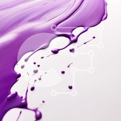 Intra Συλλεκτικό Ξύλινο Παζλ Plywood  4mm - Ζωντανή και ενεργητική εικόνα αφηρημένης πορφυρής βαφής Σε Ξύλινο Κουτί - Διαστάσεις Puzzle: 10x10 cm – 25 κομμάτια - Image 1