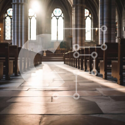 Intra Συλλεκτικό Ξύλινο Παζλ Plywood  4mm - Εσωτερικό εκκλησίας με ξύλινα στασίδια και βιτρό Σε Ξύλινο Κουτί - Διαστάσεις Puzzle: 10x10 cm – 25 κομμάτια - Image 1