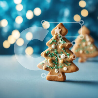 Intra Συλλεκτικό Ξύλινο Παζλ Plywood 4mm - Gingerbread Tree με διακοσμητικά και μπισκότα Σε Ξύλινο Κουτί - Διαστάσεις: 10x10 cm – 25 κομμάτια - Image 1