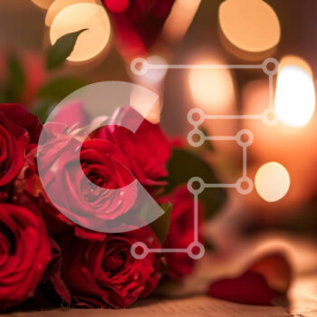 Intra Συλλεκτικό Ξύλινο Παζλ Plywood  4mm - Ρομαντική γιορτή του Αγίου Βαλεντίνου με κόκκινα τριαντάφυλλα και κεριά Σε Ξύλινο Κουτί - Διαστάσεις Puzzle: 10x10 cm – 25 κομμάτια - Image 1