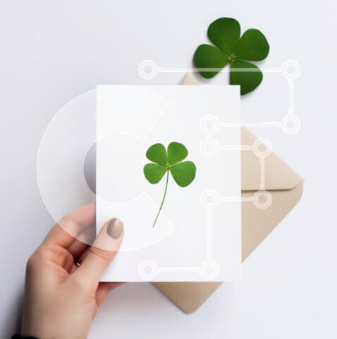 Intra Συλλεκτικό Ξύλινο Παζλ Plywood 4mm - Γιορτή του Αγίου Πατρικίου με τετράφυλλο φάκελο τριφυλλιού Σε Ξύλινο Κουτί - Διαστάσεις: 10x10 cm – 25 κομμάτια - Image 1