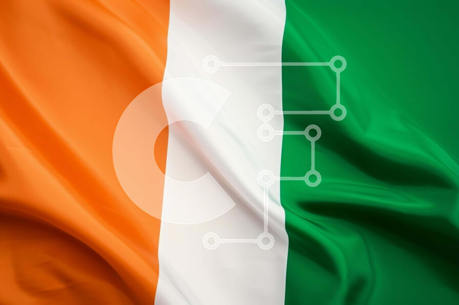 Intra Συλλεκτικό Ξύλινο Παζλ Plywood  4mm - Κοντινό πλάνο της ιρλανδικής σημαίας σε λευκό, πορτοκαλί και πράσινο Σε Ξύλινο Κουτί - Διαστάσεις Puzzle: 10x10 cm – 25 κομμάτια