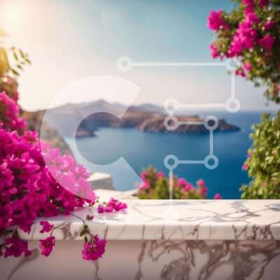 Intra Συλλεκτικό Ξύλινο Παζλ Plywood  4mm - Γραφική παράκτια περιοχή με βουνά και καταγάλανο ουρανό Σε Ξύλινο Κουτί - Διαστάσεις: 10x10 cm – 25 κομμάτια - Image 1