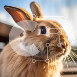 Intra Συλλεκτικό Ξύλινο Παζλ Plywood  4mm - Αξιολάτρευτη εικόνα ενός καφέ κουνελιού σε μια ηλιόλουστη μέρα Σε Ξύλινο Κουτί - Διαστάσεις: 10x10 cm – 25 κομμάτια