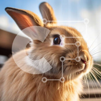 Intra Συλλεκτικό Ξύλινο Παζλ Plywood  4mm - Αξιολάτρευτη εικόνα ενός καφέ κουνελιού σε μια ηλιόλουστη μέρα Σε Ξύλινο Κουτί - Διαστάσεις: 10x10 cm – 25 κομμάτια - Image 1