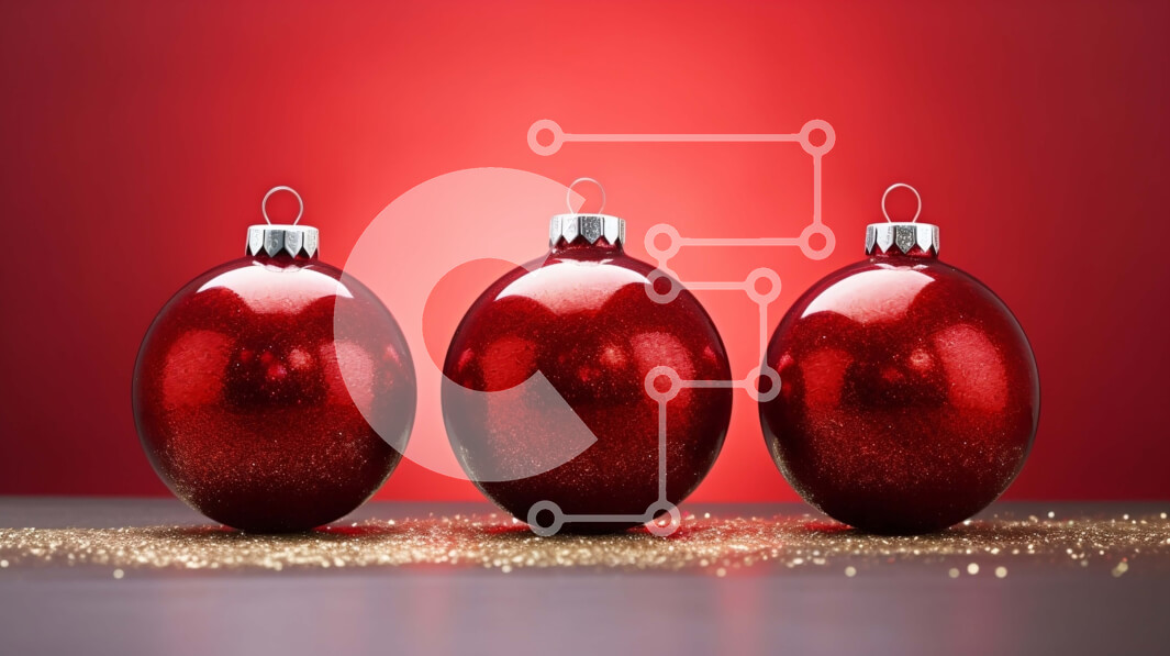 Intra Συλλεκτικό Ξύλινο Παζλ Plywood  4mm - Κόκκινα στολίδια από γυαλί σε σκούρο φόντο Σε Ξύλινο Κουτί - Διαστάσεις: 10x10 cm – 25 κομμάτια