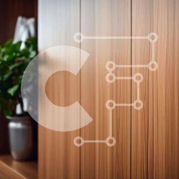 Intra Συλλεκτικό Ξύλινο Παζλ Plywood  4mm - Ξύλινος τοίχος με φυτό σε γλάστρα σε μινιμαλιστικό εσωτερικό Σε Ξύλινο Κουτί - Διαστάσεις Puzzle: 10x10 cm – 25 κομμάτια - Image 1