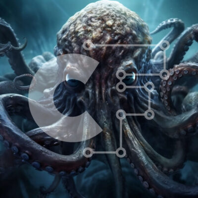 Intra Συλλεκτικό Ξύλινο Παζλ Plywood 4mm - Σαγηνευτική εικόνα του χταποδιού σε βαθιά νερά Σε Ξύλινο Κουτί - Διαστάσεις: 10x10 cm – 25 κομμάτια - Image 1