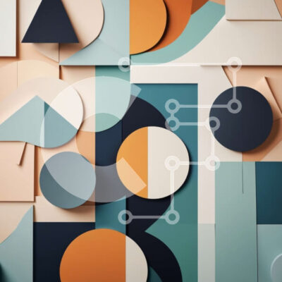 Intra Συλλεκτικό Ξύλινο Παζλ Plywood  4mm - Ζωντανή αφηρημένη τέχνη: Πολύχρωμο γεωμετρικό σχέδιο Σε Ξύλινο Κουτί - Διαστάσεις Puzzle: 10x10 cm – 25 κομμάτια - Image 1