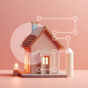 Intra Συλλεκτικό Ξύλινο Παζλ Plywood  4mm - Ροζ σπίτι με αναμμένο κερί, ιδανικό για ζεστές νύχτες στο σπίτι Σε Ξύλινο Κουτί - Διαστάσεις Puzzle: 10x10 cm – 25 κομμάτια - Image 1