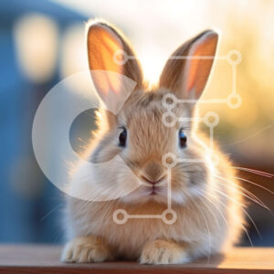 Intra Συλλεκτικό Ξύλινο Παζλ Plywood  4mm - Αξιολάτρευτη εικόνα ενός καφέ κουνελιού με μπερδεμένα αυτιά Σε Ξύλινο Κουτί - Διαστάσεις: 10x10 cm – 25 κομμάτια