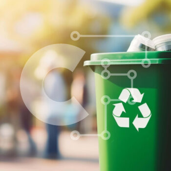 Intra Συλλεκτικό Ξύλινο Παζλ Plywood  4mm - Πράσινος κάδος ανακύκλωσης με ανθρώπους και κάδους απορριμμάτων Σε Ξύλινο Κουτί - Διαστάσεις Puzzle: 10x10 cm – 25 κομμάτια - Image 1