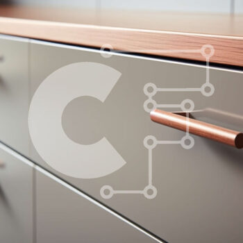 Intra Συλλεκτικό Ξύλινο Παζλ Plywood  4mm - Μοντέρνο ντουλάπι κουζίνας με χάλκινη λαβή Σε Ξύλινο Κουτί - Διαστάσεις Puzzle: 10x10 cm – 25 κομμάτια - Image 1