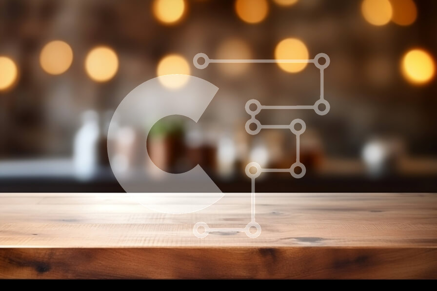 Intra Συλλεκτικό Ξύλινο Παζλ Plywood  4mm - Κενό ξύλινο τραπέζι με φόντο μπαρ Σε Ξύλινο Κουτί - Διαστάσεις Puzzle: 10x10 cm – 25 κομμάτια