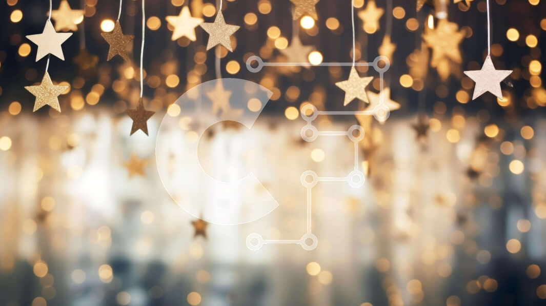 Intra Συλλεκτικό Ξύλινο Παζλ Plywood  4mm - Εορταστικό Δωμάτιο με Διακοσμήσεις Gold Star Σε Ξύλινο Κουτί - Διαστάσεις Puzzle: 10x10 cm – 25 κομμάτια