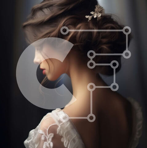 Intra Συλλεκτικό Ξύλινο Παζλ Plywood  4mm - Εκπληκτική νύφη με λευκό νυφικό που κοιτάζει έξω από το παράθυρο Σε Ξύλινο Κουτί - Διαστάσεις Puzzle: 10x10 cm – 25 κομμάτια - Image 1