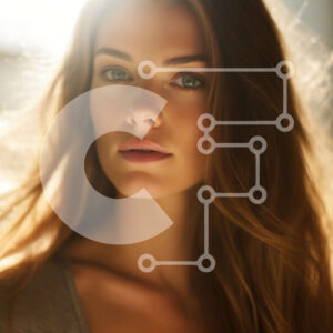 Intra Συλλεκτικό Ξύλινο Παζλ Plywood  4mm - Πανέμορφη γυναίκα που στέκεται μπροστά από το παράθυρο με το φως του ήλιου στο πρόσωπό της Σε Ξύλινο Κουτί - Διαστάσεις Puzzle: 10x10 cm – 25 κομμάτια