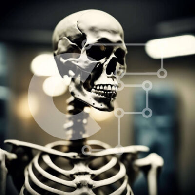 Intra Συλλεκτικό Ξύλινο Παζλ Plywood  4mm - Σκελετός σε ένα κενό δωμάτιο ή χώρο Σε Ξύλινο Κουτί - Διαστάσεις Puzzle: 10x10 cm – 25 κομμάτια - Image 1