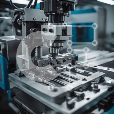 Intra Συλλεκτικό Ξύλινο Παζλ Plywood 4mm - Βιομηχανική Μηχανή Παραγωγής Μεταλλικών Ανταλλακτικών Σε Ξύλινο Κουτί - Διαστάσεις Puzzle: 10x10 cm – 25 κομμάτια - Image 1