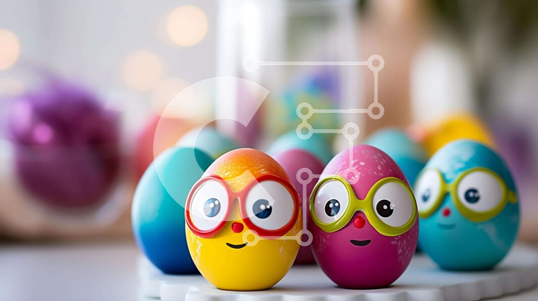 Intra Συλλεκτικό Ξύλινο Παζλ Plywood  4mm - Πολύχρωμα Πασχαλινά αυγά σε δίσκο Σε Ξύλινο Κουτί - Διαστάσεις: 10x10 cm – 25 κομμάτια