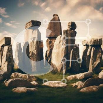 Intra Συλλεκτικό Ξύλινο Παζλ Plywood  4mm - Νεολιθικός σχηματισμός λίθων Stonehenge Σε Ξύλινο Κουτί - Διαστάσεις Puzzle: 10x10 cm – 25 κομμάτια - Image 1