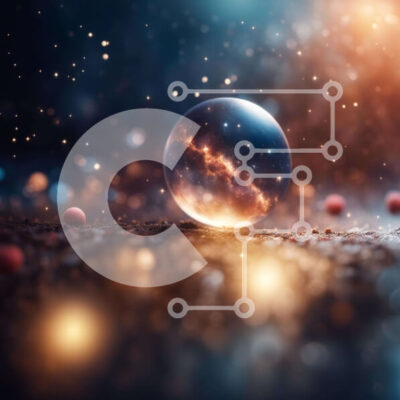 Intra Συλλεκτικό Ξύλινο Παζλ Plywood  4mm - Αφηρημένη κρυστάλλινη μπάλα με τα κόκκινα, κίτρινα και μπλε φώτα Σε Ξύλινο Κουτί - Διαστάσεις Puzzle: 10x10 cm – 25 κομμάτια - Image 1