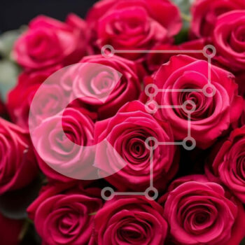 Intra Συλλεκτικό Ξύλινο Παζλ Plywood  4mm - Μπουκέτο με κόκκινα τριαντάφυλλα στα χέρια Σε Ξύλινο Κουτί - Διαστάσεις Puzzle: 10x10 cm – 25 κομμάτια - Image 1