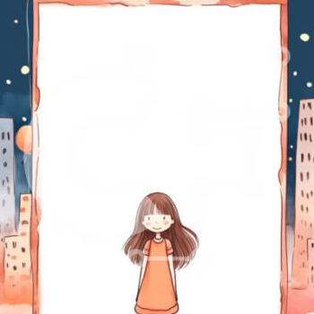 Intra Συλλεκτικό Ξύλινο Παζλ Plywood  4mm - Κορίτσι που στέκεται μπροστά από το κενό πλαίσιο με τα μπαλόνια Σε Ξύλινο Κουτί - Διαστάσεις Puzzle: 10x10 cm – 25 κομμάτια - Image 1