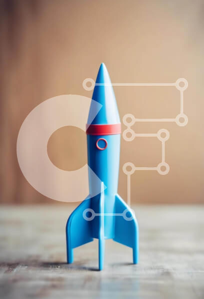 Intra Συλλεκτικό Ξύλινο Παζλ Plywood  4mm - Vintage ρόκα παιχνιδιών σε μπλε και κόκκινο σε παλιό ξύλινο τραπέζι Σε Ξύλινο Κουτί - Διαστάσεις: 10x10 cm – 25 κομμάτια