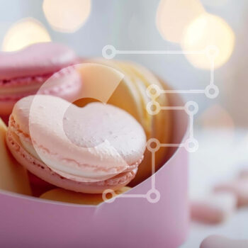 Intra Συλλεκτικό Ξύλινο Παζλ Plywood  4mm - Αμυγδαλωτά και γλυκά για την ημέρα του Αγίου Βαλεντίνου σε ροζ κουτί Σε Ξύλινο Κουτί - Διαστάσεις: 10x10 cm – 25 κομμάτια - Image 1