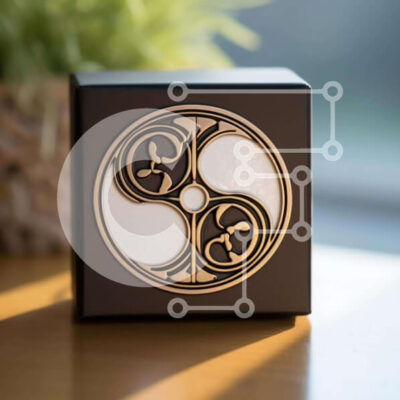 Intra Συλλεκτικό Ξύλινο Παζλ Plywood  4mm - Μικρό περίτεχνο μαύρο κουτί στο τραπέζι με ρολόγια και φυτά Σε Ξύλινο Κουτί - Διαστάσεις: 10x10 cm – 25 κομμάτια - Image 1