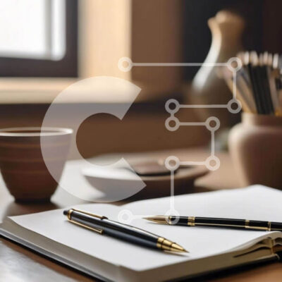 Intra Συλλεκτικό Ξύλινο Παζλ Plywood  4mm - Ανοίξτε το σημειωματάριο, τα στυλό και τον καφέ στο τραπέζι Σε Ξύλινο Κουτί - Διαστάσεις Puzzle: 10x10 cm – 25 κομμάτια - Image 1