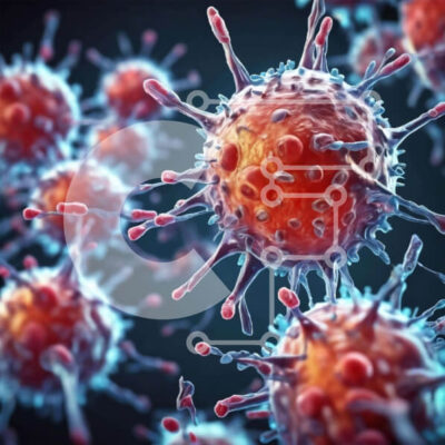 Intra Συλλεκτικό Ξύλινο Παζλ Plywood  4mm - Απεικόνιση των καρκινικών κυττάρων και του ανοσοποιητικού συστήματος Σε Ξύλινο Κουτί - Διαστάσεις Puzzle: 10x10 cm – 25 κομμάτια - Image 1