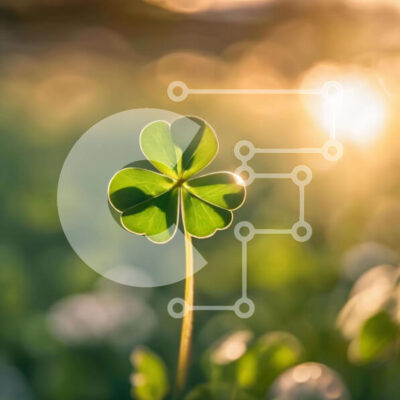 Intra Συλλεκτικό Ξύλινο Παζλ Plywood 4mm - Μονόφυλλο τριφύλλι σε ανοιχτό χωράφι Σε Ξύλινο Κουτί - Διαστάσεις: 10x10 cm – 25 κομμάτια - Image 1